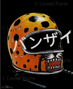 Lionel Paris, Banzaï, Huile sur toile, 2021 - 2023, 41 x 33 cm