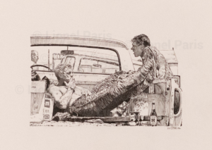 Lionel Paris, Mc Queen pause cigarette, Rotring, 2022