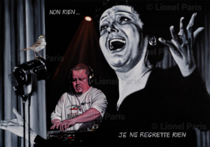 Lionel Paris, Piaf, Huile sur toile, 2021 - 2023, 114 x 162 cm